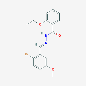 molecular formula C17H17BrN2O3 B3862992 N-[(E)-(2-bromo-5-methoxyphenyl)methylideneamino]-2-ethoxybenzamide 