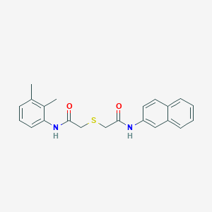 molecular formula C22H22N2O2S B386305 N-(2,3-DIMETHYLPHENYL)-2-({[(NAPHTHALEN-2-YL)CARBAMOYL]METHYL}SULFANYL)ACETAMIDE 
