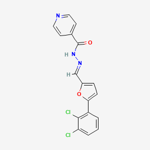 molecular formula C17H11Cl2N3O2 B3863118 N'-{(E)-[5-(2,3-dichlorophenyl)furan-2-yl]methylidene}pyridine-4-carbohydrazide 