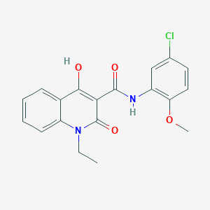 molecular formula C19H17ClN2O4 B3863170 N-(5-chloro-2-methoxyphenyl)-1-ethyl-4-hydroxy-2-oxo-1,2-dihydroquinoline-3-carboxamide 