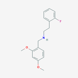 molecular formula C17H20FNO2 B3863264 N-[(2,4-dimethoxyphenyl)methyl]-2-(2-fluorophenyl)ethanamine CAS No. 864425-86-5
