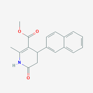 molecular formula C18H17NO3 B3863347 methyl 6-methyl-4-naphthalen-2-yl-2-oxo-3,4-dihydro-1H-pyridine-5-carboxylate CAS No. 418777-22-7