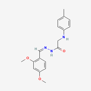 molecular formula C18H21N3O3 B3863461 N-[(Z)-(2,4-dimethoxyphenyl)methylideneamino]-2-(4-methylanilino)acetamide 
