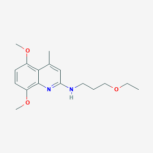 molecular formula C17H24N2O3 B3863491 N-(3-ethoxypropyl)-5,8-dimethoxy-4-methylquinolin-2-amine 