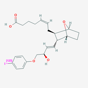 molecular formula C23H29IO5 B038635 7-(3-(3-Hydroxy-4-(4'-iodophenoxy)-1-butenyl)-7-oxabicyclo(2.2.1)heptan-2-yl)-5-heptenoic acid CAS No. 124924-85-2