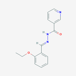 molecular formula C15H15N3O2 B3863537 N'-[(E)-(2-ethoxyphenyl)methylidene]pyridine-3-carbohydrazide 
