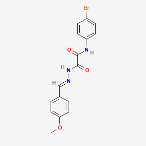 molecular formula C16H14BrN3O3 B3863542 N-(4-bromophenyl)-2-[(2E)-2-(4-methoxybenzylidene)hydrazinyl]-2-oxoacetamide 