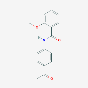 molecular formula C16H15NO3 B386378 N-(4-acetylphenyl)-2-methoxybenzamide CAS No. 303122-60-3
