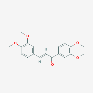 molecular formula C19H18O5 B3863944 (E)-1-(2,3-DIHYDRO-1,4-BENZODIOXIN-6-YL)-3-(3,4-DIMETHOXYPHENYL)-2-PROPEN-1-ONE 