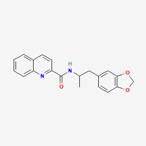 molecular formula C20H18N2O3 B3864040 N-[1-(1,3-benzodioxol-5-yl)propan-2-yl]quinoline-2-carboxamide 