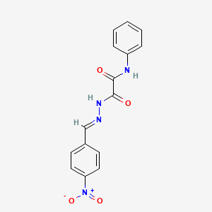 B3864157 2-[2-(4-nitrobenzylidene)hydrazino]-2-oxo-N-phenylacetamide CAS No. 50785-55-2
