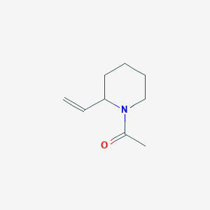 molecular formula C9H15NO B038642 Piperidine, 1-acetyl-2-ethenyl-(9CI) CAS No. 119554-68-6