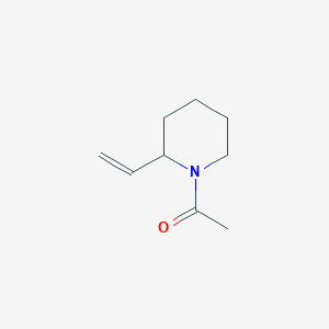 molecular formula C9H15NO B038642 1-(2-Ethenylpiperidin-1-yl)ethanone CAS No. 119554-68-6