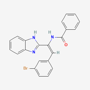 molecular formula C22H16BrN3O B3864261 N-[(E)-1-(1H-benzimidazol-2-yl)-2-(3-bromophenyl)ethenyl]benzamide 