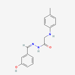 molecular formula C16H17N3O2 B3864332 N'-(3-hydroxybenzylidene)-2-(4-toluidino)acetohydrazide 