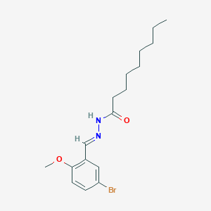 molecular formula C17H25BrN2O2 B3864347 N'-[(E)-(5-bromo-2-methoxyphenyl)methylidene]nonanehydrazide 