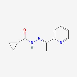 molecular formula C11H13N3O B3864350 N'-[(1E)-1-(pyridin-2-yl)ethylidene]cyclopropanecarbohydrazide 