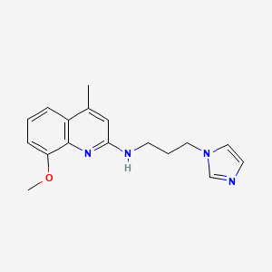 molecular formula C17H20N4O B3864398 N-(3-imidazol-1-ylpropyl)-8-methoxy-4-methylquinolin-2-amine 