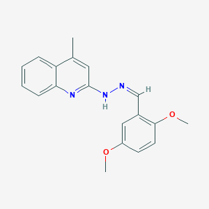 molecular formula C19H19N3O2 B3864441 N-[(Z)-(2,5-dimethoxyphenyl)methylideneamino]-4-methylquinolin-2-amine 