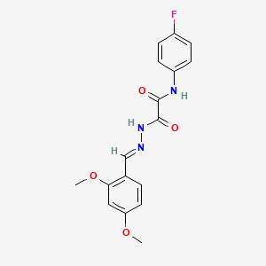 molecular formula C17H16FN3O4 B3864443 N'-[(E)-(2,4-dimethoxyphenyl)methylideneamino]-N-(4-fluorophenyl)oxamide 