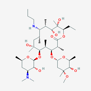 molecular formula C40H76N2O12 B038645 Erythromycin, 9-deoxy-9-(propylamino)- CAS No. 119904-03-9