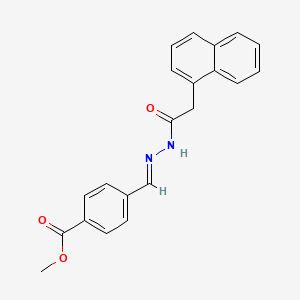 molecular formula C21H18N2O3 B3864619 METHYL 4-[(E)-{[2-(NAPHTHALEN-1-YL)ACETAMIDO]IMINO}METHYL]BENZOATE 