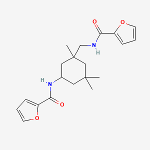 molecular formula C20H26N2O4 B3864659 N-(3-{[(furan-2-ylcarbonyl)amino]methyl}-3,5,5-trimethylcyclohexyl)furan-2-carboxamide CAS No. 5550-16-3