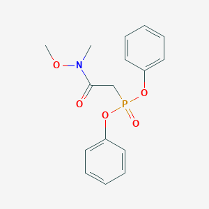 molecular formula C16H18NO5P B038648 Diphenyl (N-Methoxy-N-methylcarbamoylmethyl)phosphonate CAS No. 367508-01-8