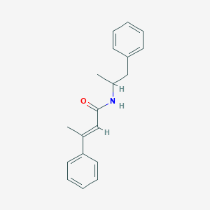 molecular formula C19H21NO B3864801 (E)-N-(1-METHYL-2-PHENYLETHYL)-3-PHENYL-2-BUTENAMIDE 
