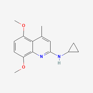 molecular formula C15H18N2O2 B3864886 N-cyclopropyl-5,8-dimethoxy-4-methylquinolin-2-amine 