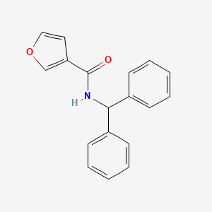 molecular formula C18H15NO2 B3864942 N-benzhydrylfuran-3-carboxamide 