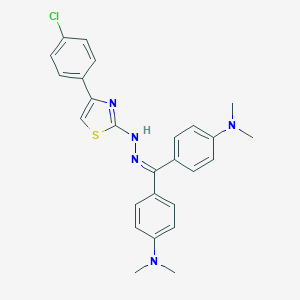 molecular formula C26H26ClN5S B386495 Bis[4-(dimethylamino)phenyl]methanone [4-(4-chlorophenyl)-1,3-thiazol-2-yl]hydrazone 