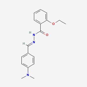 molecular formula C18H21N3O2 B3864953 N'-[(E)-[4-(Dimethylamino)phenyl]methylidene]-2-ethoxybenzohydrazide 