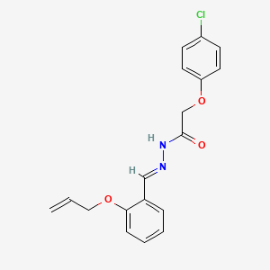 molecular formula C18H17ClN2O3 B3865040 N'-(2-(Allyloxy)benzylidene)-2-(4-chlorophenoxy)acetohydrazide CAS No. 303083-60-5