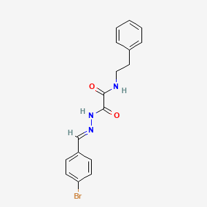 molecular formula C17H16BrN3O2 B3865047 N'-[(E)-(4-bromophenyl)methylideneamino]-N-(2-phenylethyl)oxamide 