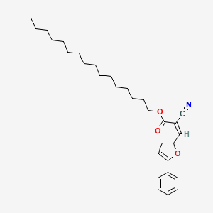 molecular formula C30H41NO3 B3865110 hexadecyl (Z)-2-cyano-3-(5-phenylfuran-2-yl)prop-2-enoate 
