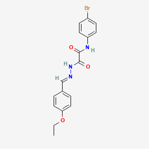 molecular formula C17H16BrN3O3 B3865151 N-(4-bromophenyl)-2-[(2E)-2-(4-ethoxybenzylidene)hydrazinyl]-2-oxoacetamide 