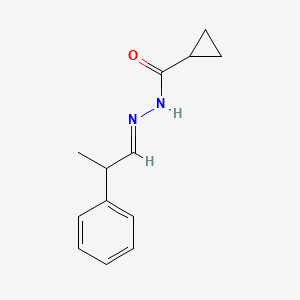 molecular formula C13H16N2O B3865172 N'-[(1E)-2-phenylpropylidene]cyclopropanecarbohydrazide 