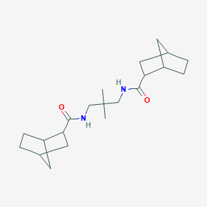 molecular formula C21H34N2O2 B3865299 N~2~-{3-[(BICYCLO[2.2.1]HEPT-2-YLCARBONYL)AMINO]-2,2-DIMETHYLPROPYL}BICYCLO[2.2.1]HEPTANE-2-CARBOXAMIDE 