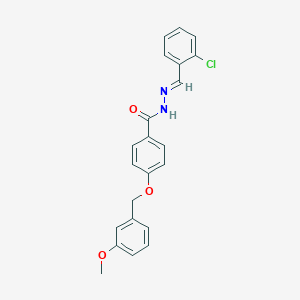 molecular formula C22H19ClN2O3 B386532 N'-[(E)-(2-chlorophenyl)methylidene]-4-[(3-methoxybenzyl)oxy]benzohydrazide 