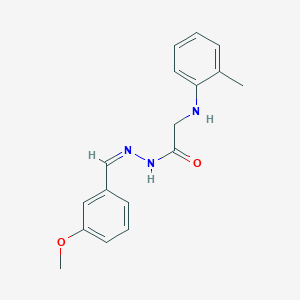molecular formula C17H19N3O2 B3865394 N'-[(Z)-(3-Methoxyphenyl)methylidene]-2-[(2-methylphenyl)amino]acetohydrazide 
