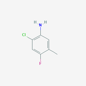 molecular formula C7H7ClFN B038654 2-Chloro-4-fluoro-5-methylaniline CAS No. 124185-35-9