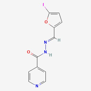 molecular formula C11H8IN3O2 B3865464 N'-[(E)-(5-iodofuran-2-yl)methylidene]pyridine-4-carbohydrazide 