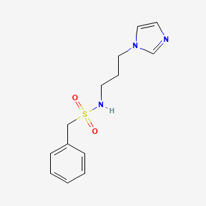 molecular formula C13H17N3O2S B3865527 N-(3-imidazol-1-ylpropyl)-1-phenylmethanesulfonamide 