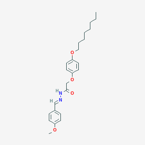 molecular formula C24H32N2O4 B386553 N'-(4-methoxybenzylidene)-2-[4-(octyloxy)phenoxy]acetohydrazide 