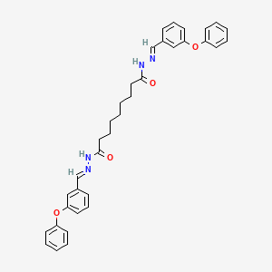 molecular formula C35H36N4O4 B3865605 N,N'-bis[(E)-(3-phenoxyphenyl)methylideneamino]nonanediamide 