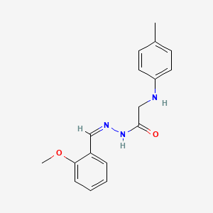 molecular formula C17H19N3O2 B3865620 N-[(Z)-(2-methoxyphenyl)methylideneamino]-2-(4-methylanilino)acetamide 