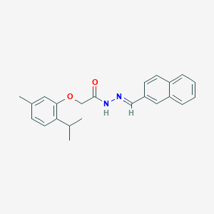 molecular formula C23H24N2O2 B386563 2-[5-methyl-2-(propan-2-yl)phenoxy]-N'-[(E)-naphthalen-2-ylmethylidene]acetohydrazide 