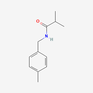 molecular formula C12H17NO B3865645 Propanamide, 2-methyl-N-[(4-methylphenyl)methyl]- CAS No. 284463-79-2
