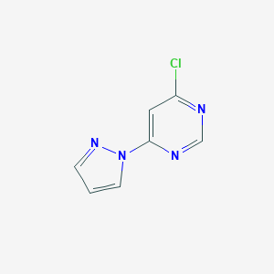 molecular formula C7H5ClN4 B038658 4-Chloro-6-(1H-pyrazol-1-yl)pyrimidine CAS No. 114833-95-3